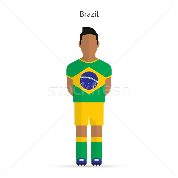 Brazil football player. Soccer uniform. Stock photo © tkacchuk