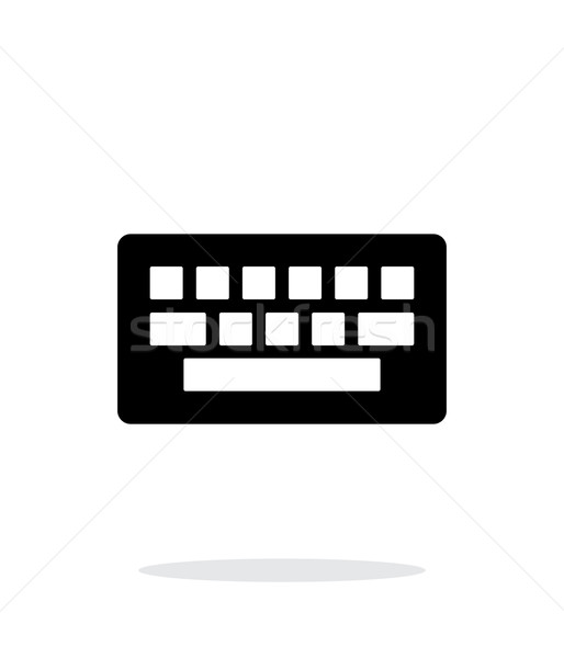 Computer keyboard icon on white background. Stock photo © tkacchuk