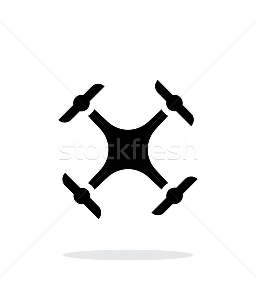 Quadcopter drone simple icon on white background. Stock photo © tkacchuk
