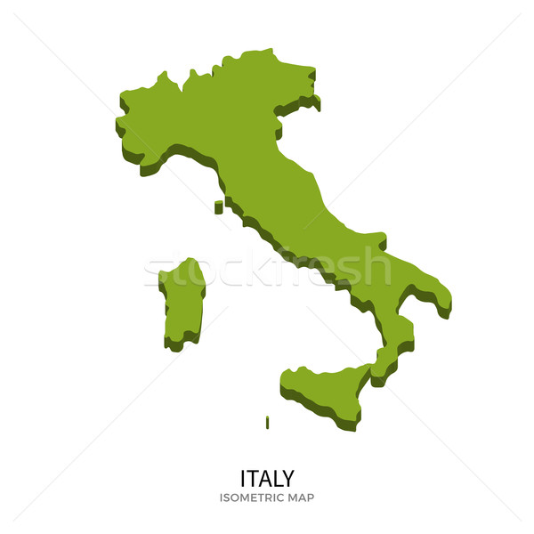 Isometric map of Italy detailed vector illustration Stock photo © tkacchuk