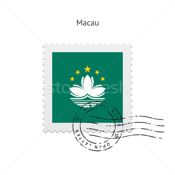 Macau Flag Postage Stamp. Stock photo © tkacchuk