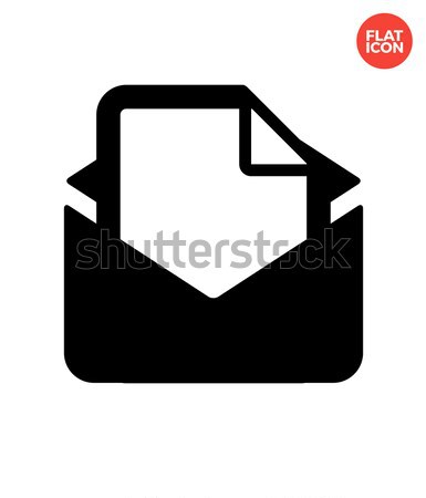Mail Datei Symbol weiß Business Technologie Stock foto © tkacchuk