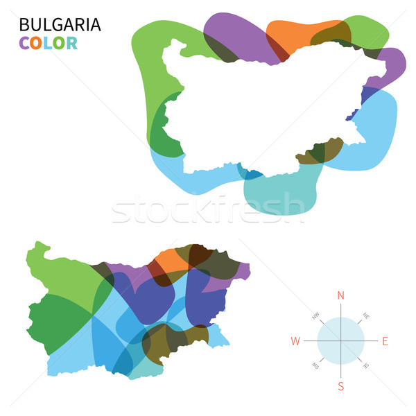 Streszczenie wektora kolor Pokaż Bułgaria przezroczysty Zdjęcia stock © tkacchuk