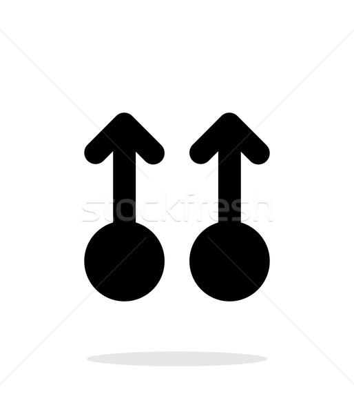 Two Finger drag up gesture abstract icon. Stock photo © tkacchuk
