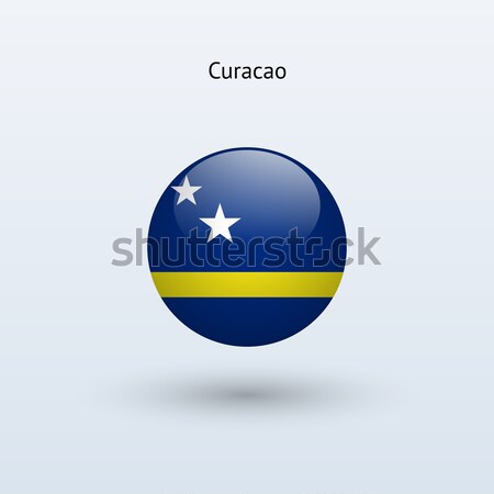 Curacao round flag. Vector illustration. Stock photo © tkacchuk