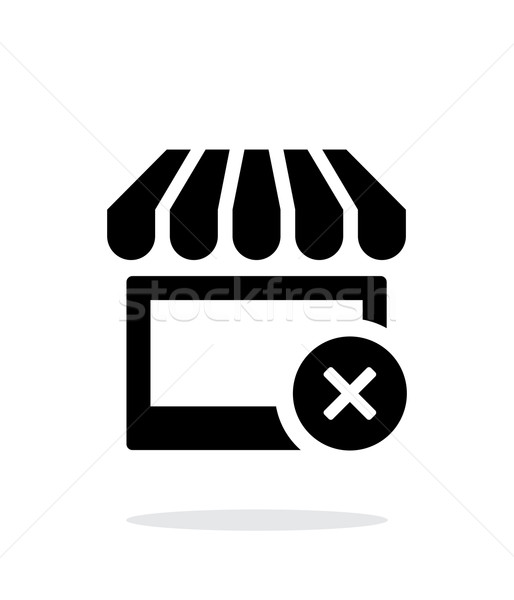 Shop delete icon on white background. Stock photo © tkacchuk