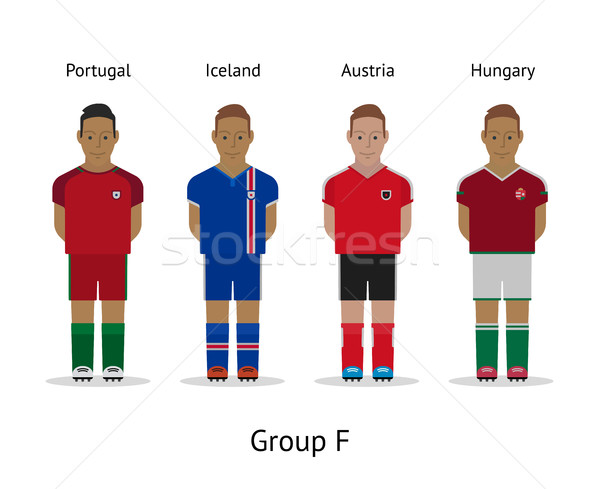 Stock photo: Players kit. Football championship in France 2016. Group F - Portugal, Iceland, Austria, Hungary