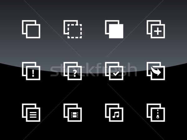 Másolat ikonok appok háló oldalak prezentációk Stock fotó © tkacchuk