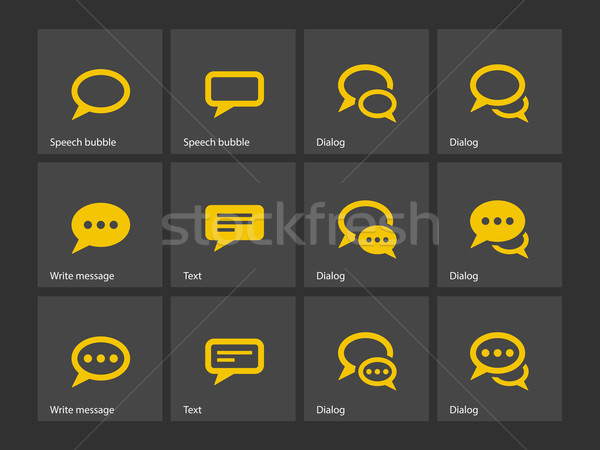 Speech bubble icons. Stock photo © tkacchuk