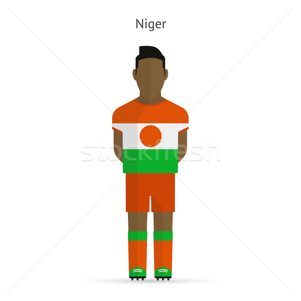 Niger calcio uniforme abstract fitness Foto d'archivio © tkacchuk