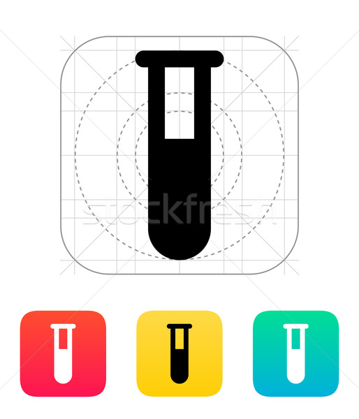Tok deney tüpü ikon beyaz tıbbi eğitim Stok fotoğraf © tkacchuk