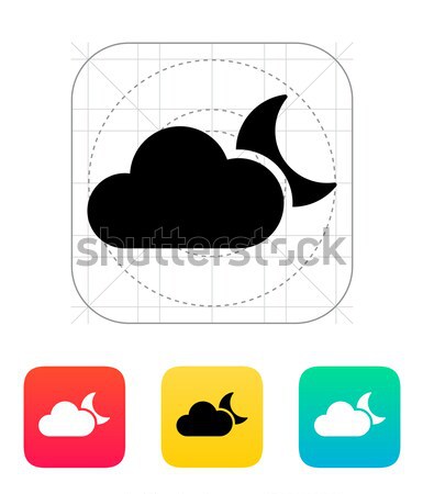 Hail at night weather icon. Stock photo © tkacchuk