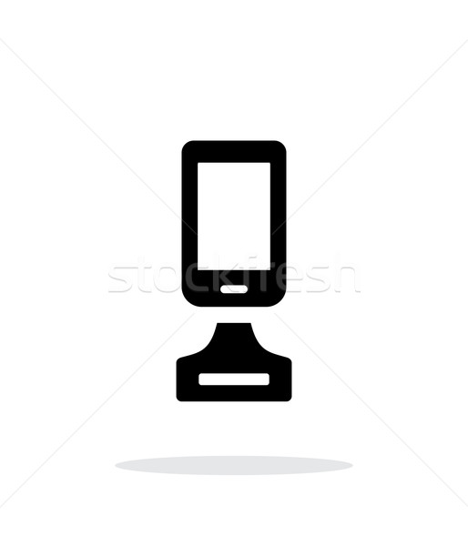Best phone simple icon on white background. Stock photo © tkacchuk