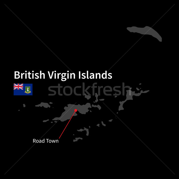 詳細 地圖 英國的 美屬維爾京群島 城市 道路 商業照片 © tkacchuk