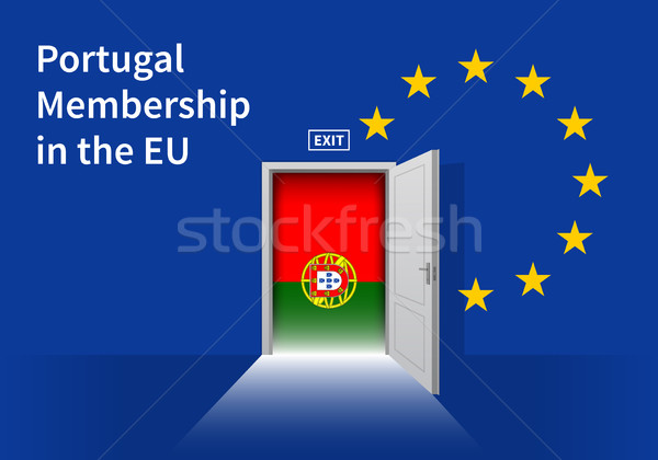 Europeo Unión bandera pared puerta ue Foto stock © tkacchuk