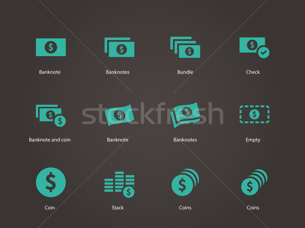 Dólar ícones dinheiro compras verde Foto stock © tkacchuk