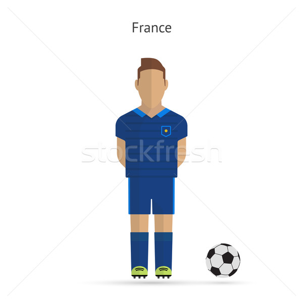 National football player. France soccer team uniform. Stock photo © tkacchuk