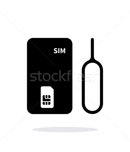 Standard SIM simple icon on white background. Stock photo © tkacchuk