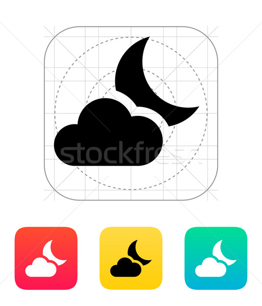 Partly cloudy night icon. Stock photo © tkacchuk