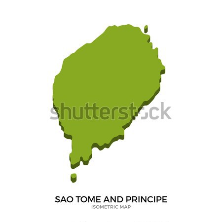 Isometric map of Sao Tome and Principe detailed vector illustration Stock photo © tkacchuk