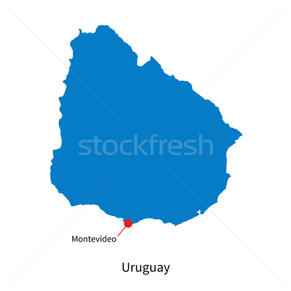 Сток-фото: подробный · вектора · карта · Уругвай · город · Монтевидео