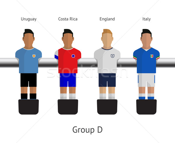 Table football, soccer players. Group D - Uruguay, Costa Rica, England, Italy Stock photo © tkacchuk