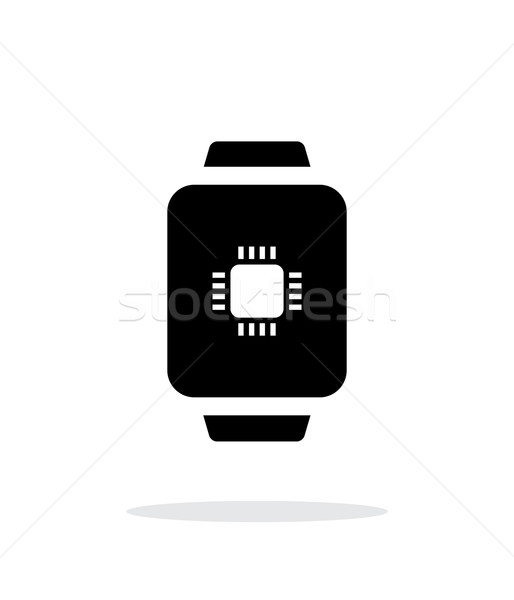 CPU in smart watch simple icon on white background. Stock photo © tkacchuk