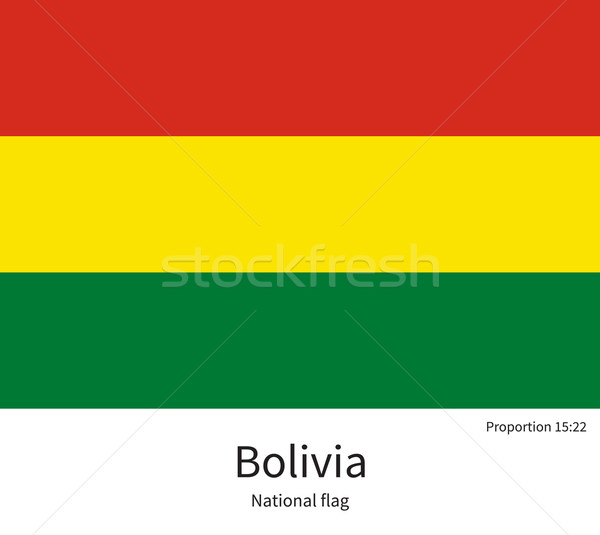 National flag of Bolivia with correct proportions, element, colors Stock photo © tkacchuk