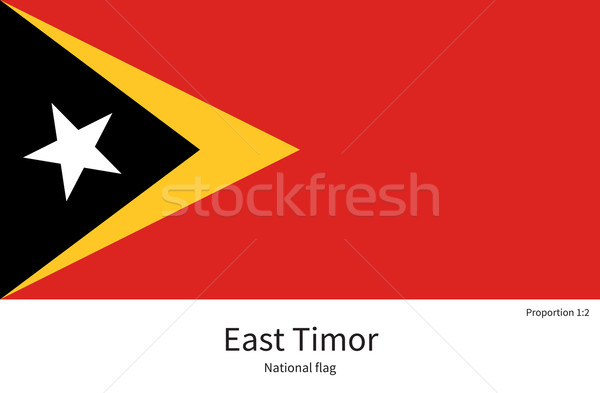 National flag of East Timor with correct proportions, element, colors Stock photo © tkacchuk