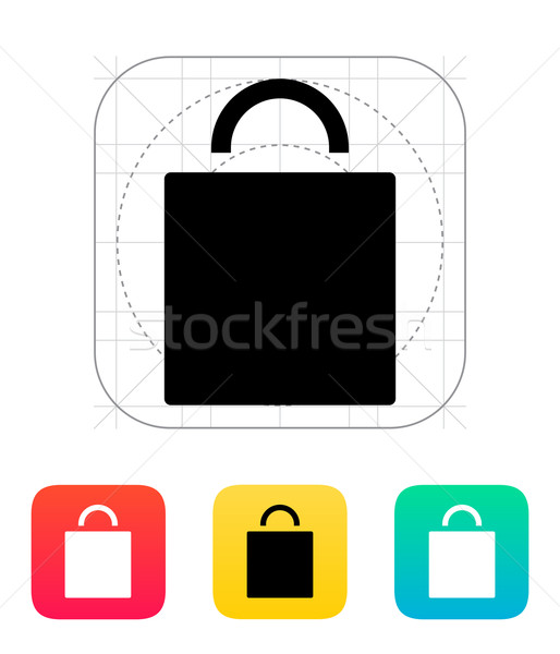 Boodschappentas icon business geld winkelen web Stockfoto © tkacchuk