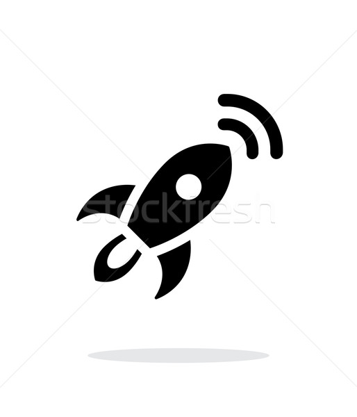 Rocket with radar simple icon on white background. Stock photo © tkacchuk