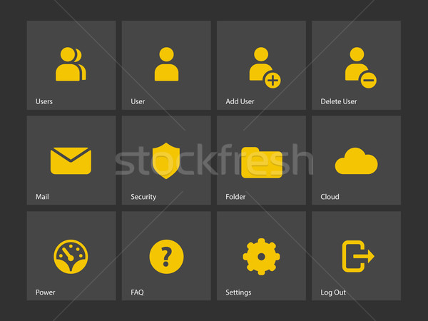 Benutzer Konto Symbole Business Technologie Mail Stock foto © tkacchuk