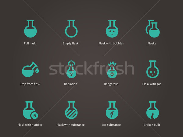 Stock photo: Laboratory equipment icons set.