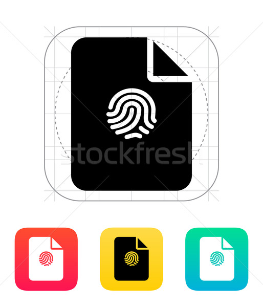 File with fingerprint icon. Stock photo © tkacchuk