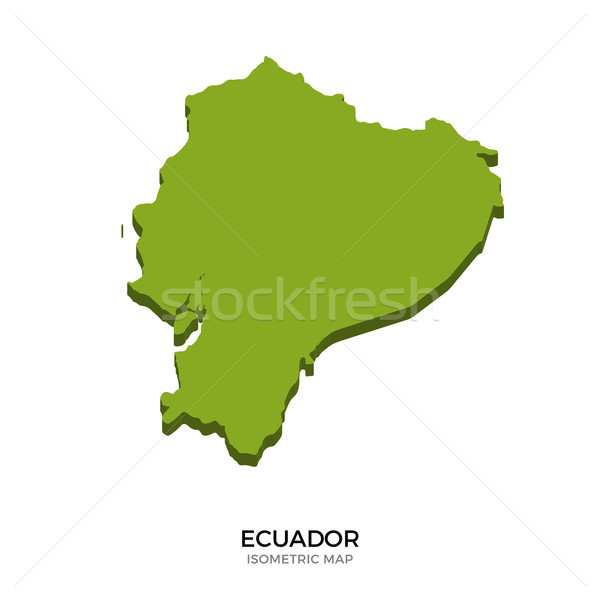 Isometric map of Ecuador detailed vector illustration Stock photo © tkacchuk