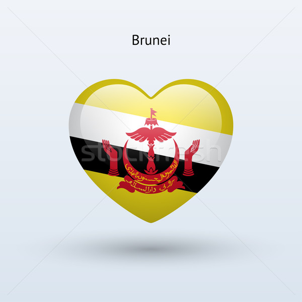 Amor Brunei símbolo corazón bandera icono Foto stock © tkacchuk