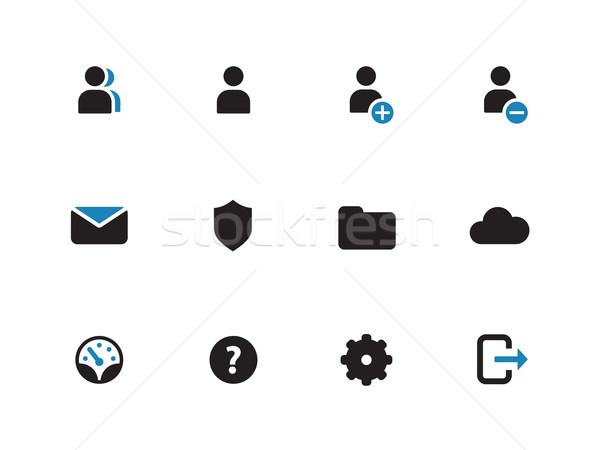 Gebruiker rekening iconen witte business technologie Stockfoto © tkacchuk