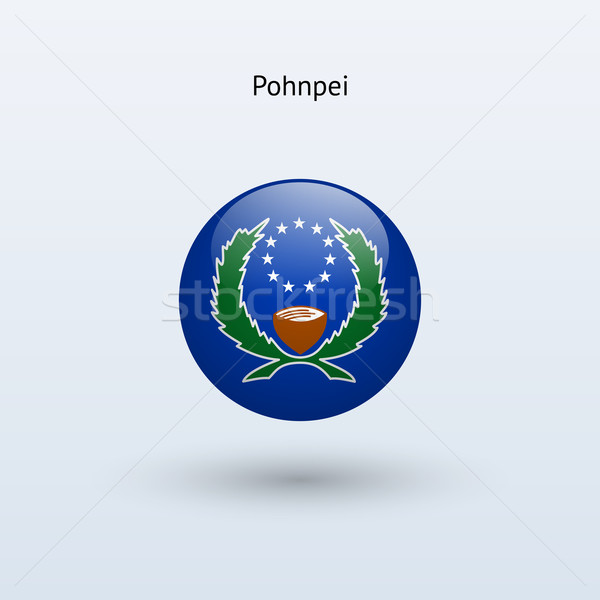 Pohnpei round flag. Vector illustration. Stock photo © tkacchuk