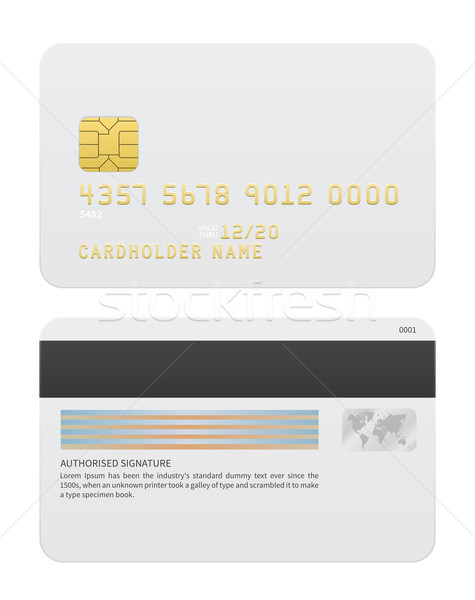 Valósághű vektor hitelkártyák izolált fehér pénz Stock fotó © tkacchuk