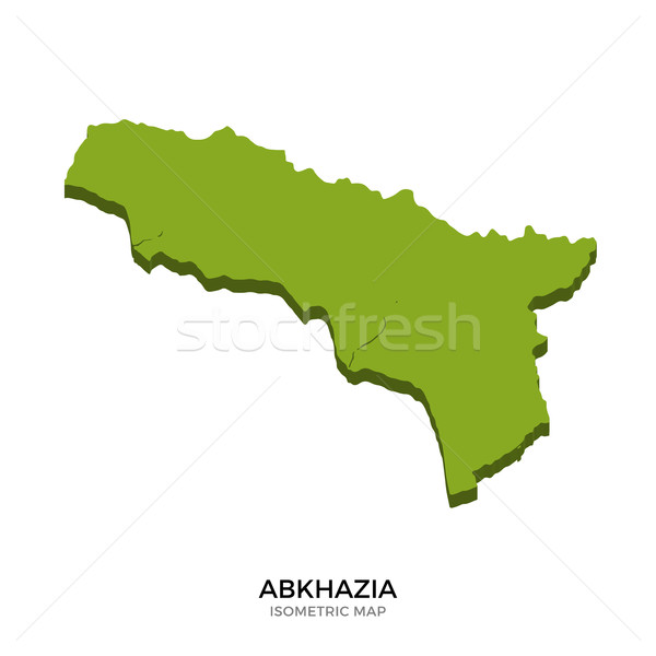 Isometric map of Abkhazia detailed vector illustration Stock photo © tkacchuk