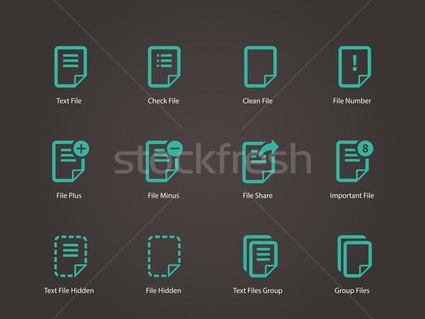 [[stock_photo]]: Notepad · document · fichier · note · icônes · affaires
