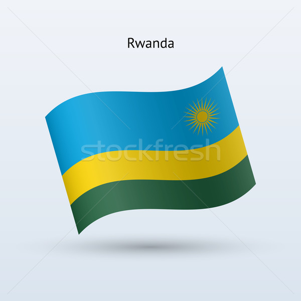 Rwanda banderą formularza szary podpisania Zdjęcia stock © tkacchuk