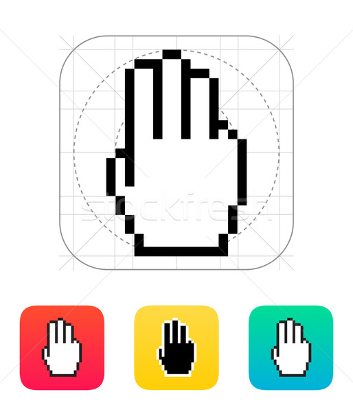 Tres dedos mano cursor icono Foto stock © tkacchuk