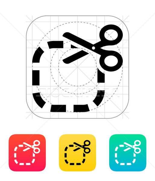 Сток-фото: Cut · икона · работу · силуэта · лента · ножницы