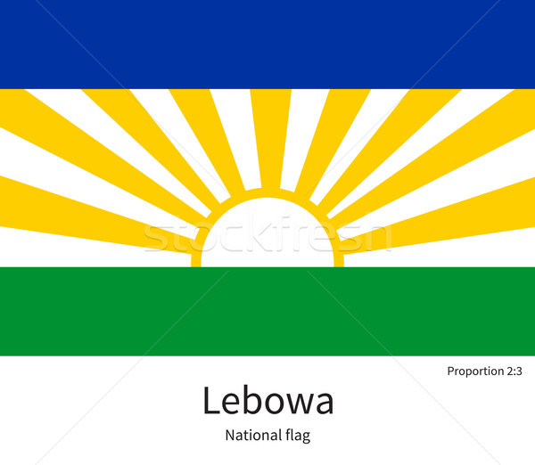 National flag of Lebowa with correct proportions, element, colors Stock photo © tkacchuk