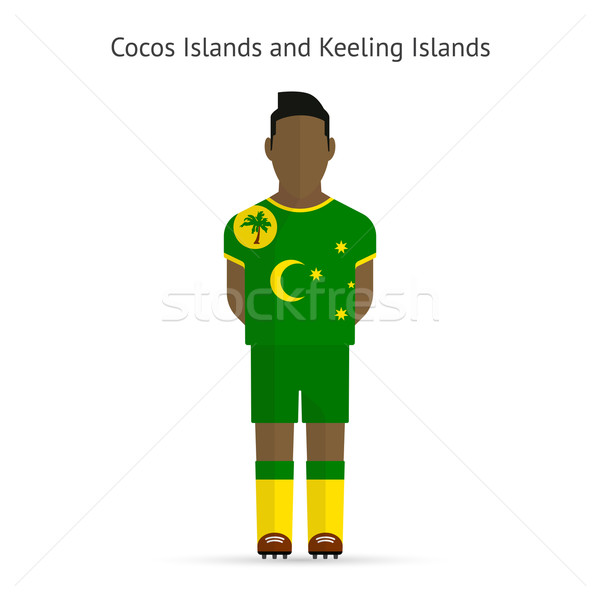 Cocos and Keeling Islands football player. Soccer uniform. Stock photo © tkacchuk