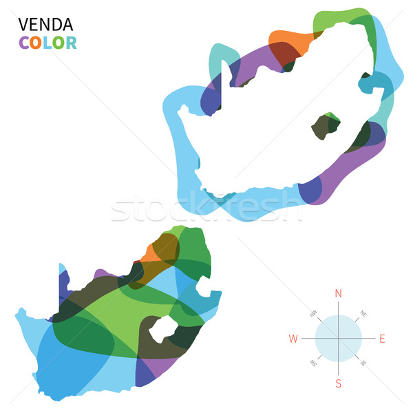Abstract vector color map of Venda with transparent paint effect. Stock photo © tkacchuk