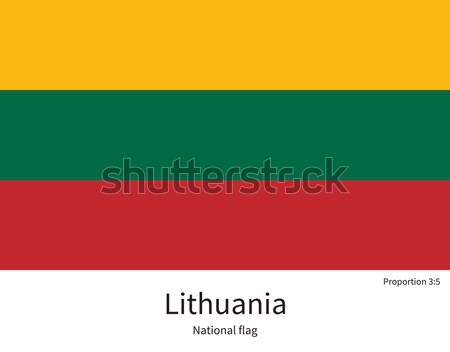 National flag of Lithuania with correct proportions, element, colors Stock photo © tkacchuk