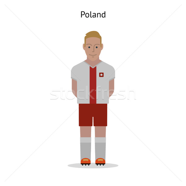 Futball készlet Lengyelország labdarúgó űrlap futball Stock fotó © tkacchuk