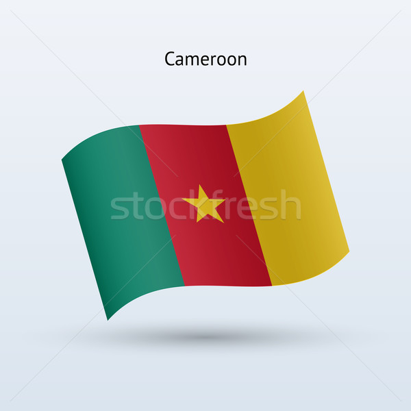 Cameroun pavillon forme gris signe [[stock_photo]] © tkacchuk